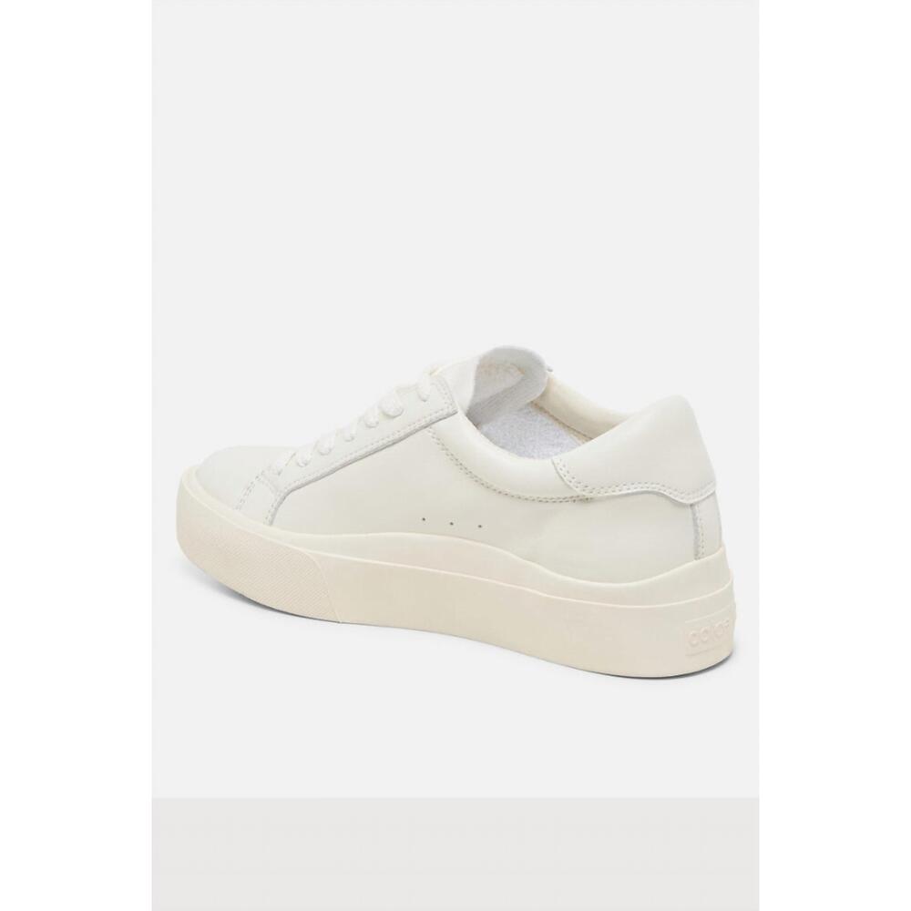 NEW DOLCE VITA women's zayn 360 sneakers in white leather - Picture 5 of 5